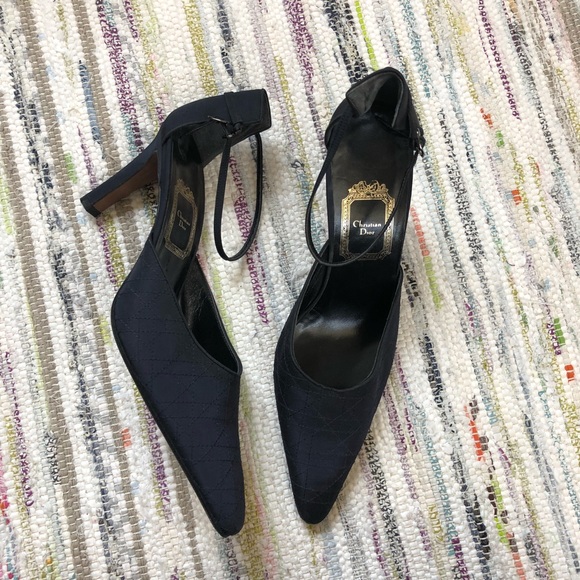 CHRISTIAN DIOR BLACK MARY JANE HEELS SIZE 9 - Picture 2 of 8